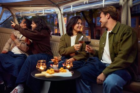 Amsterdam evening candle light cruise with optional wine and cheese