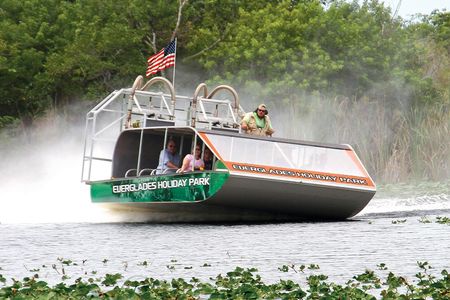 Everglades airboat ride with Biscayne Bay boat tour and transportation