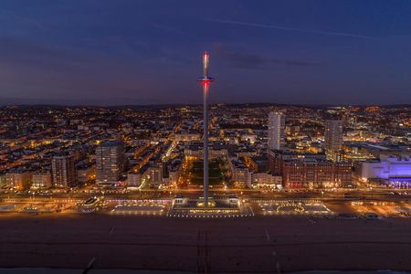 Brighton city lights flight with welcome drink