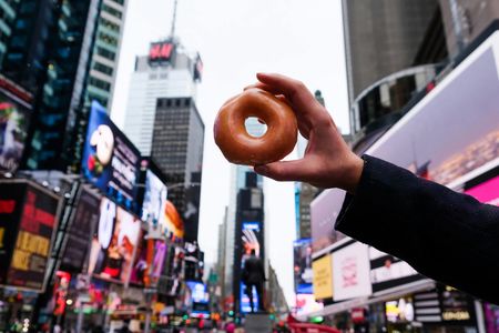 Times Square walking tour with doughnut shop visits