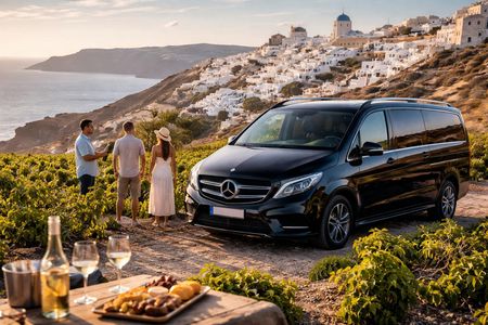 Authentic Santorini tour with local cooking class and wine tasting