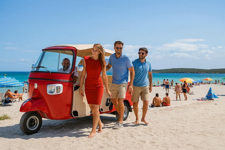 Tour of Olbia in Tuk-Tuk with a stop at Pittulongu beach