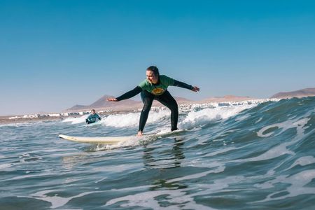 Surfing experience at Famara Beach in Lanzarote