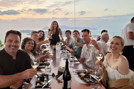 Santorini semi-private sunset wine tour with two wineries