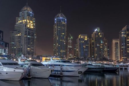 Dubai coastline by night 2-hour yacht cruise