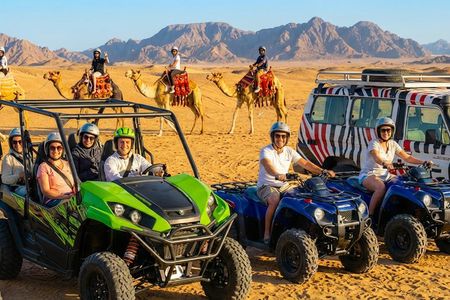 Morning Safari on a Quad Bike, Sand Buggy and 4x4 Jeep with Camel Ride in Hurghada