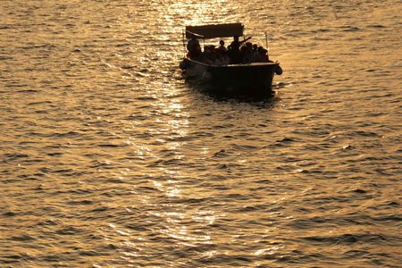 Sunset by boat in Terrasini with aperitif and swimming