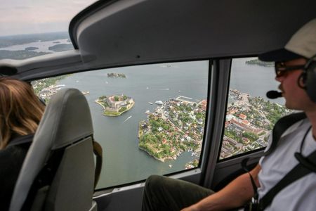 Stockholm 30-minute private helicopter tour with Vaxholm