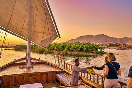 Sunset Banana Island Nile experience onboard a felucca from Luxor