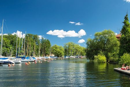 Stockholm city hall canal guided boat tour