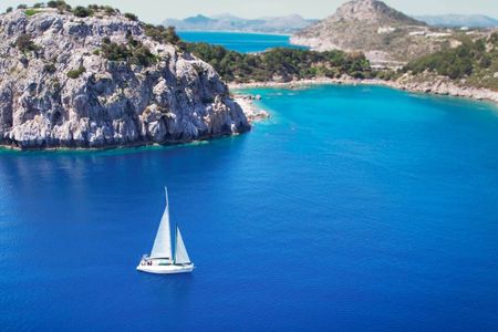 Rhodes private luxury sailing cruise with Mediterasian lunch