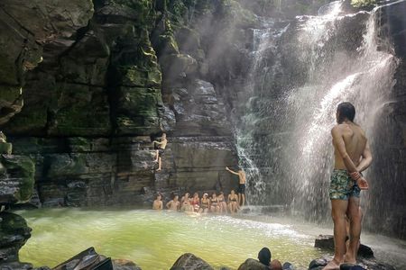 Guided tour to intact jungle and cascading waterfalls