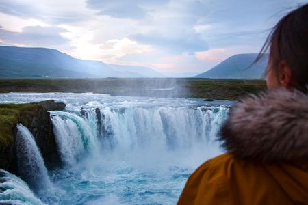 Myvatn, waterfall, hot springs and volcanoes tour from Akureyri