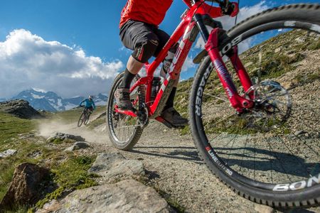 Zermatt full-day guided bike tour with mountain landscape views