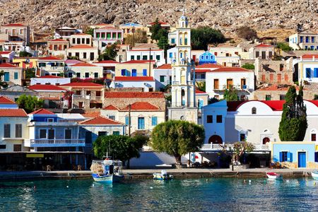 Chalki Island and Alimia Beach boat cruise from Rhodes