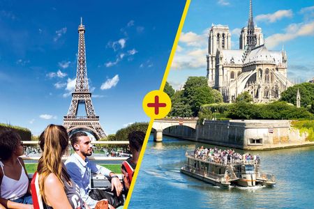 48h hop-on hop-off Big Bus tour of Paris with panoramic river cruise