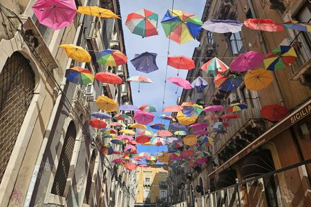 Catania walking tour with street food tasting from Taormina