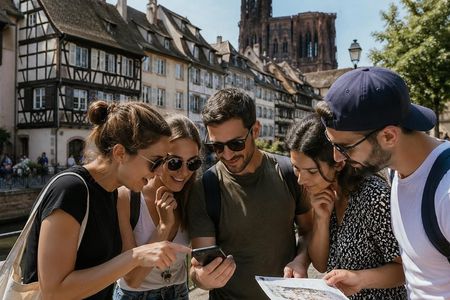 Strasbourg city outdoor mystery game in the historic centre