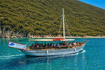 Lefkada traditional boat cruise with lunch and swim stops