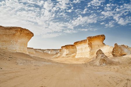 Private rock desert safari with sunset high tea from Doha