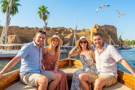 Felucca tour of Aswan landmarks including Nubian lunch