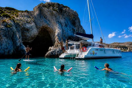 Kolymbia all-inclusive catamaran cruise with lunch and drinks