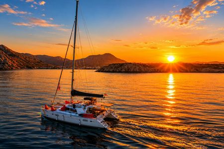 Kolymbia catamaran sunset cruise with unlimited drinks