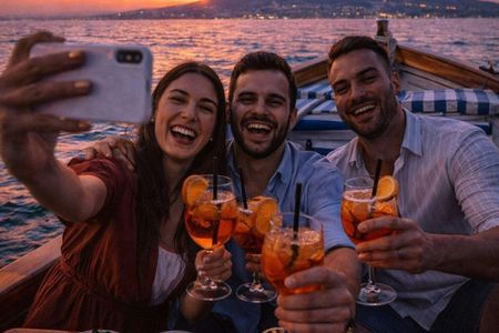 Naples sunset boat tour with aperitivo from Portici