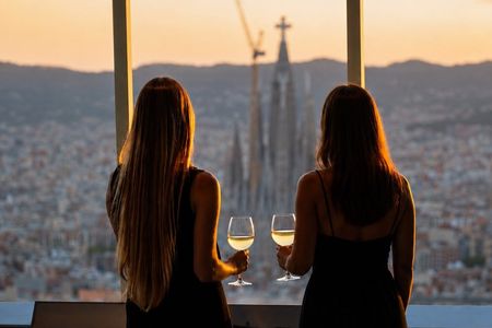 Wine tasting at the Mirador Torre Glòries with 360° views of Barcelona