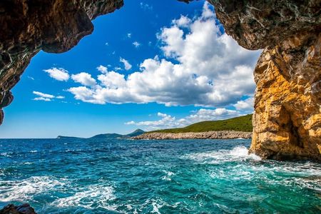 Blue Cave, Our Lady of the Rocks and Zanjice Beach boat tour from Kotor