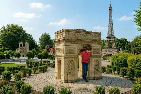 France Miniature entry ticket with Paris audio guide and eSIM