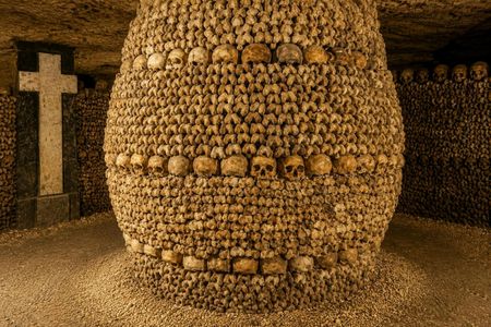 Catacombs of Paris entry ticket with Paris audio guide and eSIM