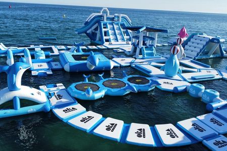 Inflatable Water Park Adventure in the Sea of Salou