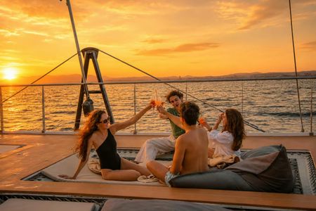 Palma Bay premium catamaran with dinner, swim and optional VIP area