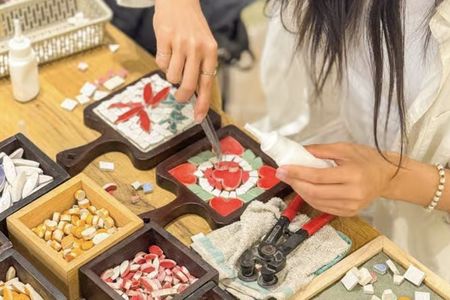 Mosaic-making workshop with a local artist in Hanoi