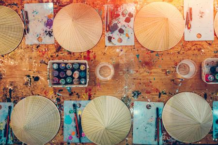 Conical hat painting workshop with Royal Tea in Hue
