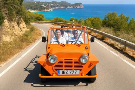 Ibiza open-top beach buggy tour with swim stop