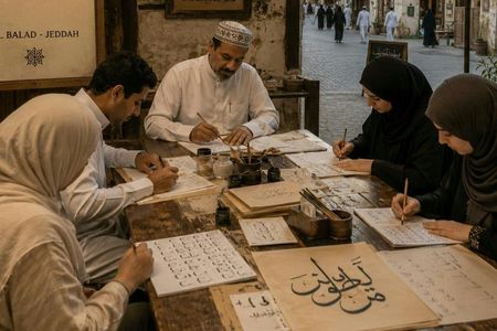 Jeddah Arabic calligraphy workshop with Al-Balad walking tour