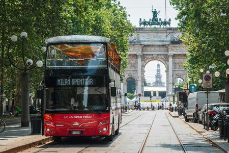 Milan open top hop-on hop-off bus tour 24 hours