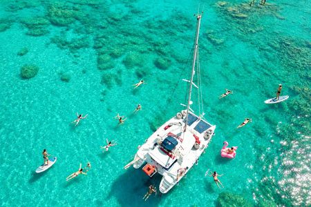 Anthony Quinn, Afandou and Ladiko Bay all-inclusive catamaran cruise