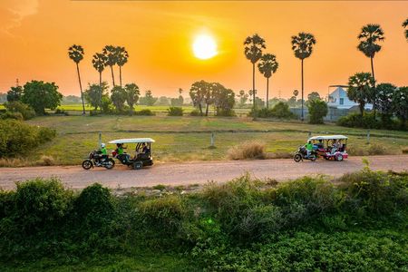 Lotus Silk Farm tour and countryside sunset by tuk-tuk in Siem Reap