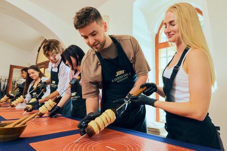 Traditional Kürtőskalács Chimney Cake Workshop in Budapest