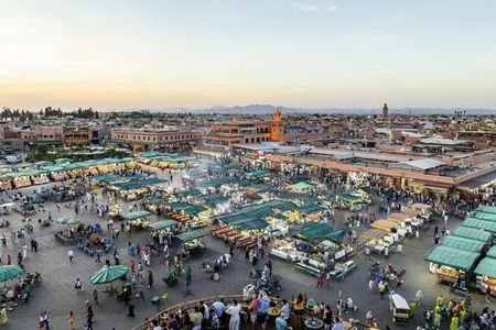 2-day Marrakech Medina cycling, Agafay Desert and Ourika saffron tour