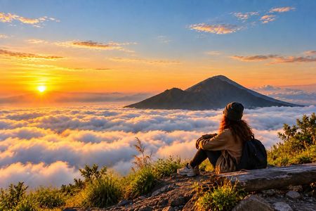 Mount Batur sunrise hike and hidden waterfall visit
