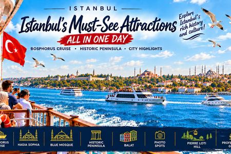 Hagia Sophia, Bosphorus Cruise, Blue Mosque guided small group tour