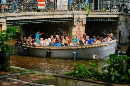 Open boat canal cruise from Anne Frank House in Amsterdam