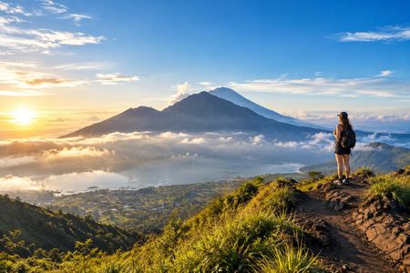 Mount Batur sunrise hike and hidden waterfall visit