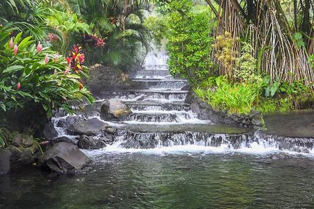 Combination Hanging Bridges, Waterfall, Volcano Hike & Hot Spring