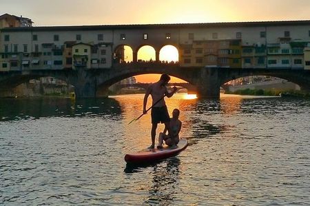 SUP at Ponte Vecchio with a Floating Drink - Florence Paddleboarding