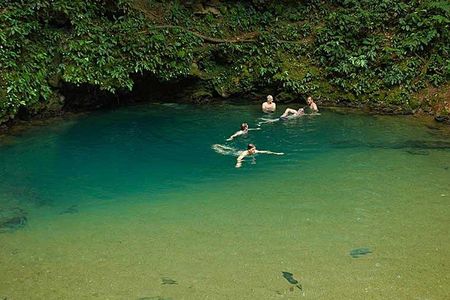 Saint Herman's Cave Hiking and Blue Hole Tour from Belize City